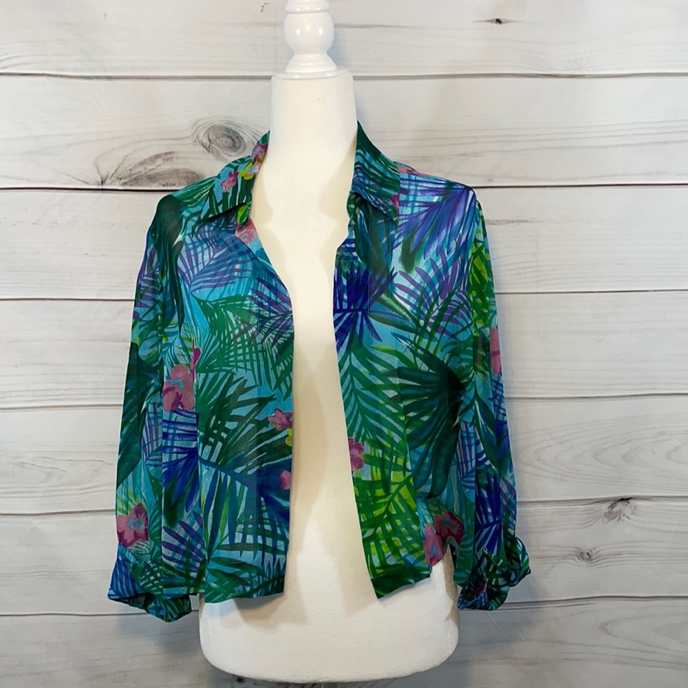 Maggy London 100% Silk Open Front Blazer